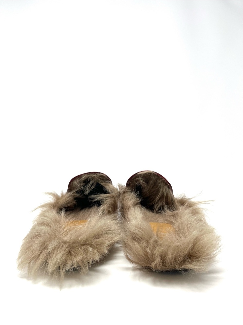 Gucci Princetown Red Leather Horsebit Mules Loafers Slippers Slides With Fur 37 - Picture 6 of 10